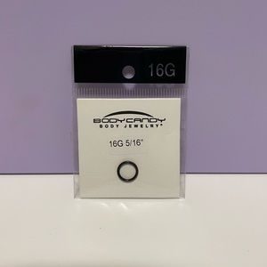 16 Gauge 5/16 Black Hinge Segment Ring